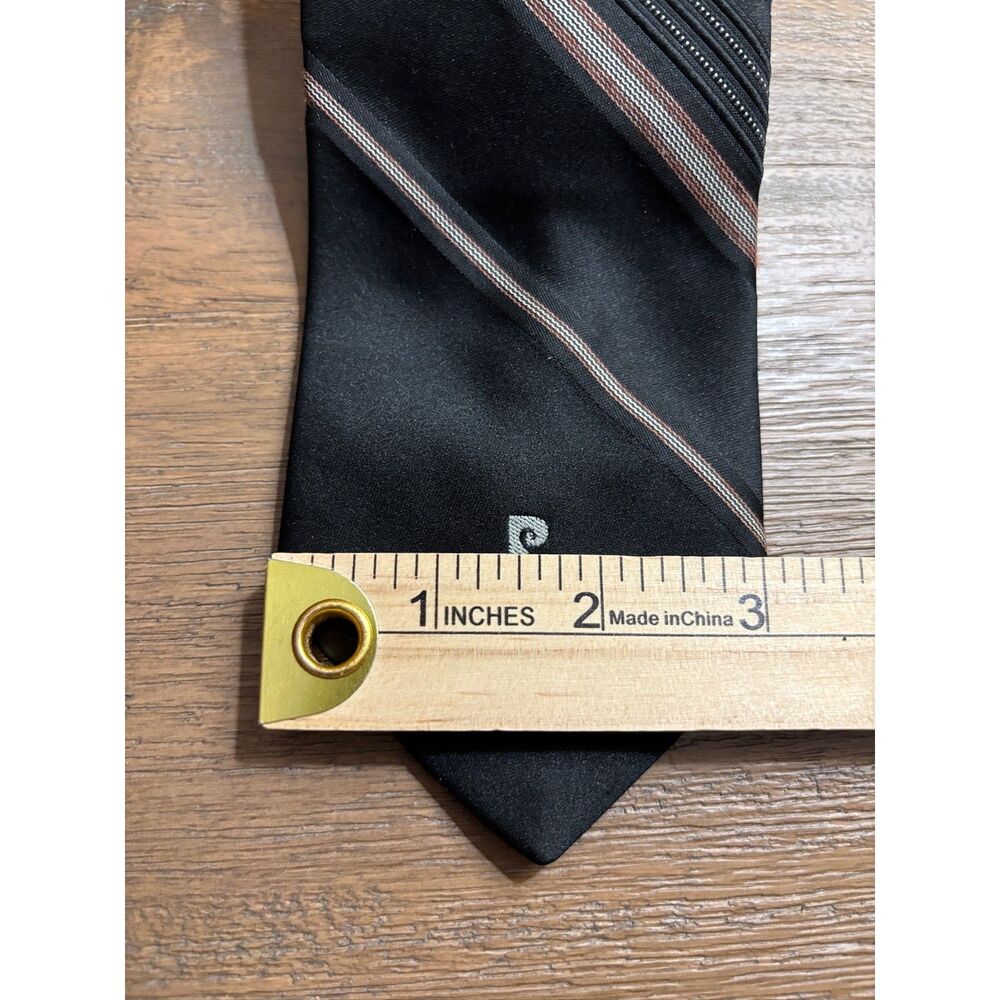 Vintage Pierre Cardin Lot of 3 Ties 3" Wide Striped Polyester Lazarus Pomeroy's - Picture 8 of 14